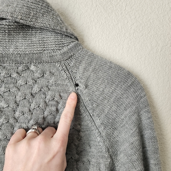 SMARTWOOL Hesperus Full Zip Cardigan Sweater 100% Merino‎ Wool in grey Small - Picture 4 of 10